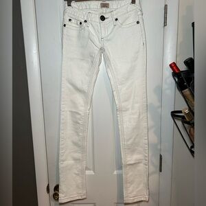 NEW Y2K Free People White Low-Rise Skinny Jeans in size 24